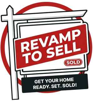 Image promoting home preparation tips for selling, featuring a well-staged living room with modern decor.
