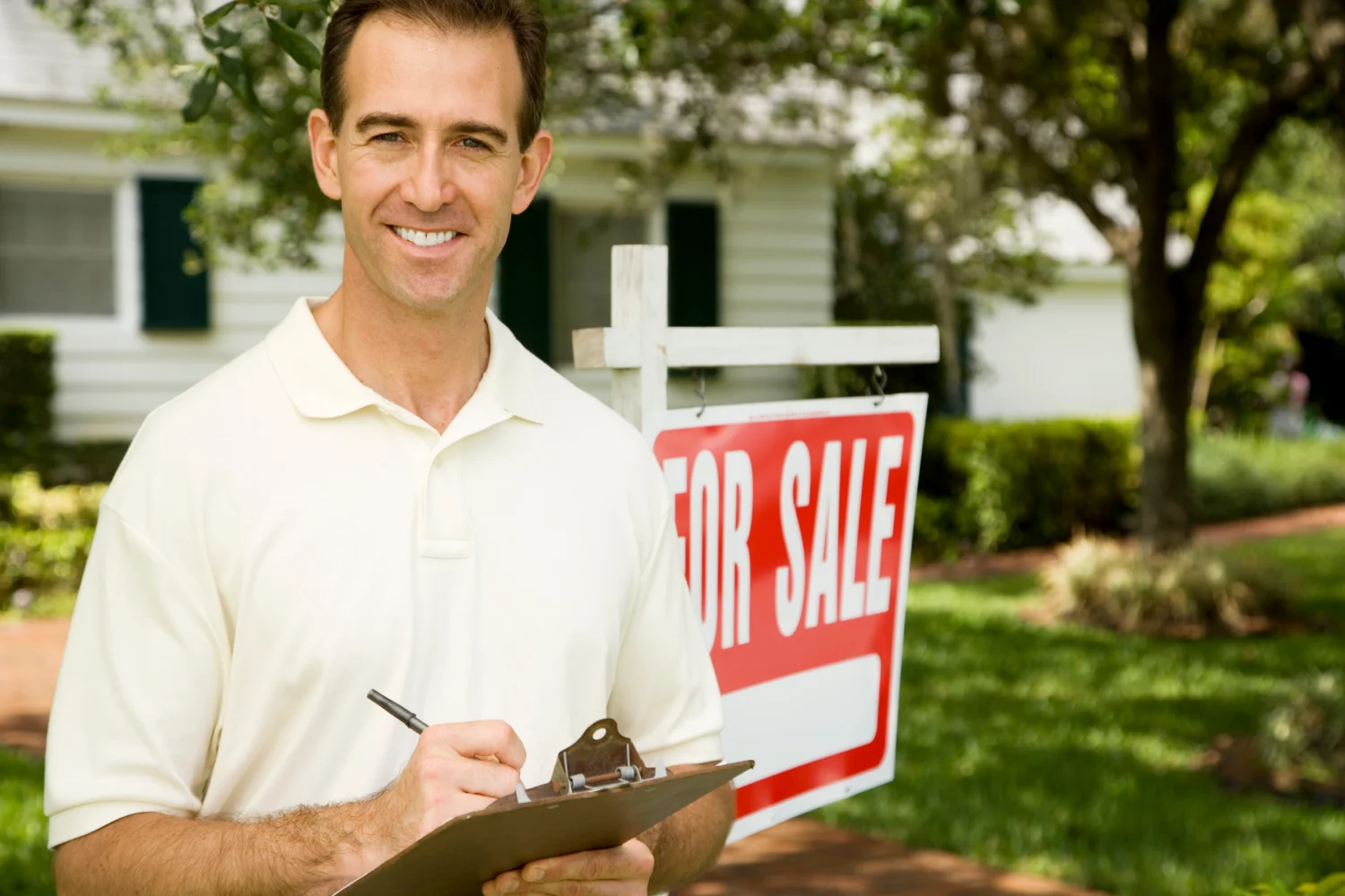 smiling man with real estate sign on lawn 2026 03 26 08 42 52 utc 1